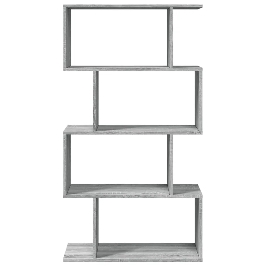 Étagère séparatrice de pièce 4 niveaux sonoma gris 70x24x129 cm - 5