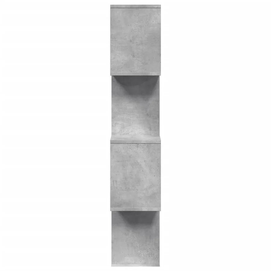 Étagère séparatrice de pièce à 4 niveaux gris béton 70x24x129cm - 7