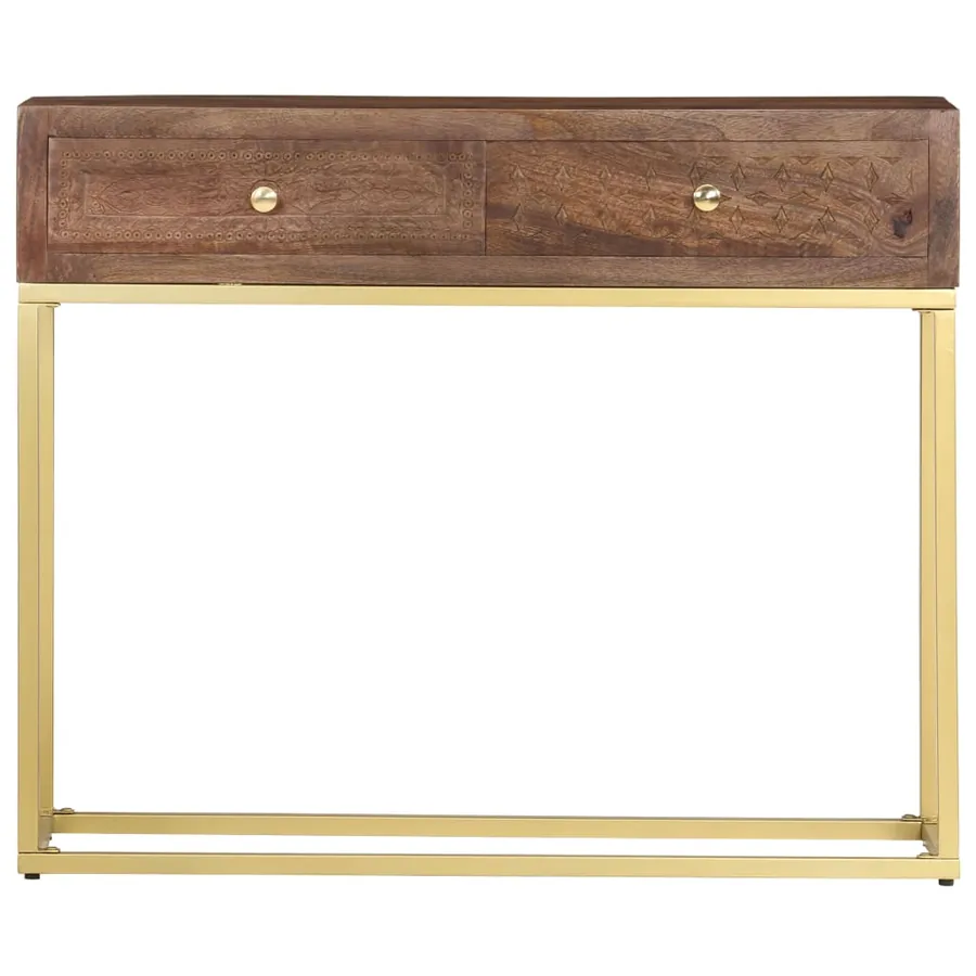 Table console 90 x 30 x 75 cm Bois de manguier massif - 4