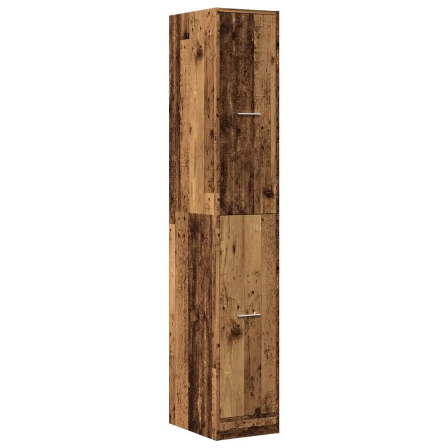 Armoire d'apothicaire vieux bois 30x41x174,5 cm bois ingénierie - 4