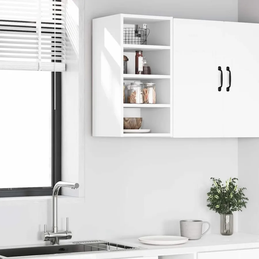 Armoire suspendue "Riga" Blanc 30 x 29,5 x 60 cm Bois d'ingénierie - 3