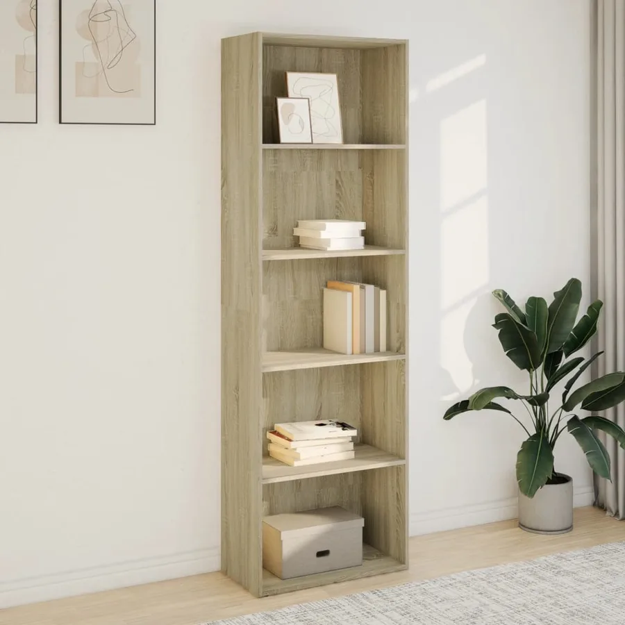 Bibliothèque chêne sonoma 60x30x189 cm bois d'ingénierie - 3