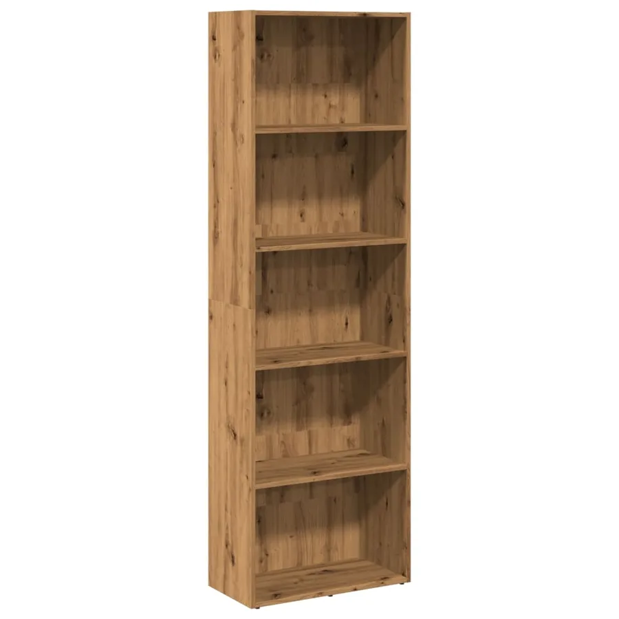 Bibliothèque chêne artisanal 60x30x189 cm bois d'ingénierie - 2