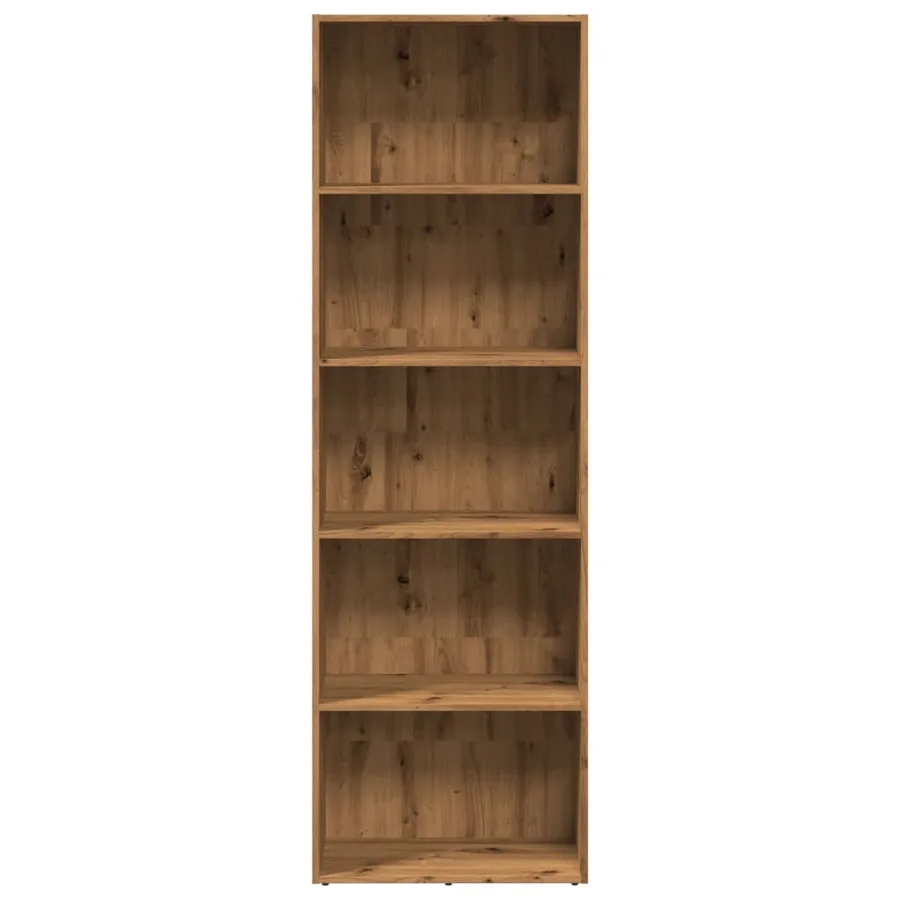 Bibliothèque chêne artisanal 60x30x189 cm bois d'ingénierie - 3