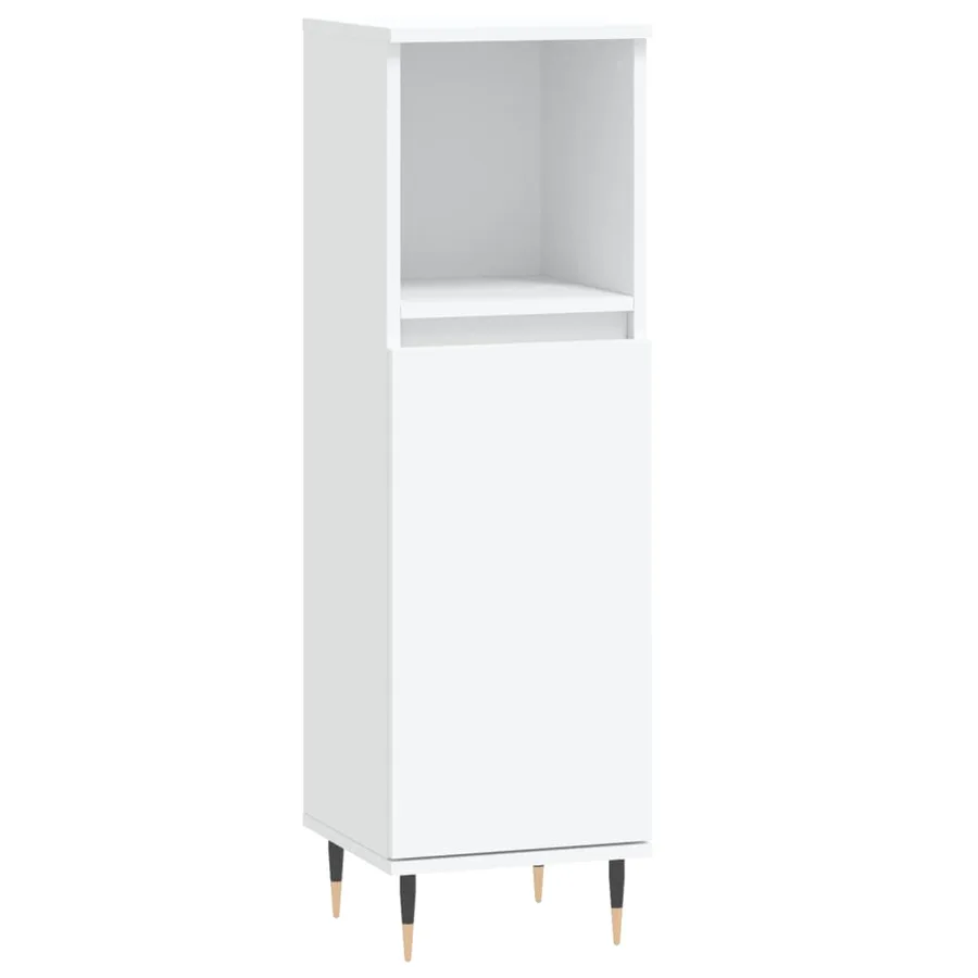 Ensemble de meubles salle de bain 3 pcs blanc bois d'ingénierie - 7