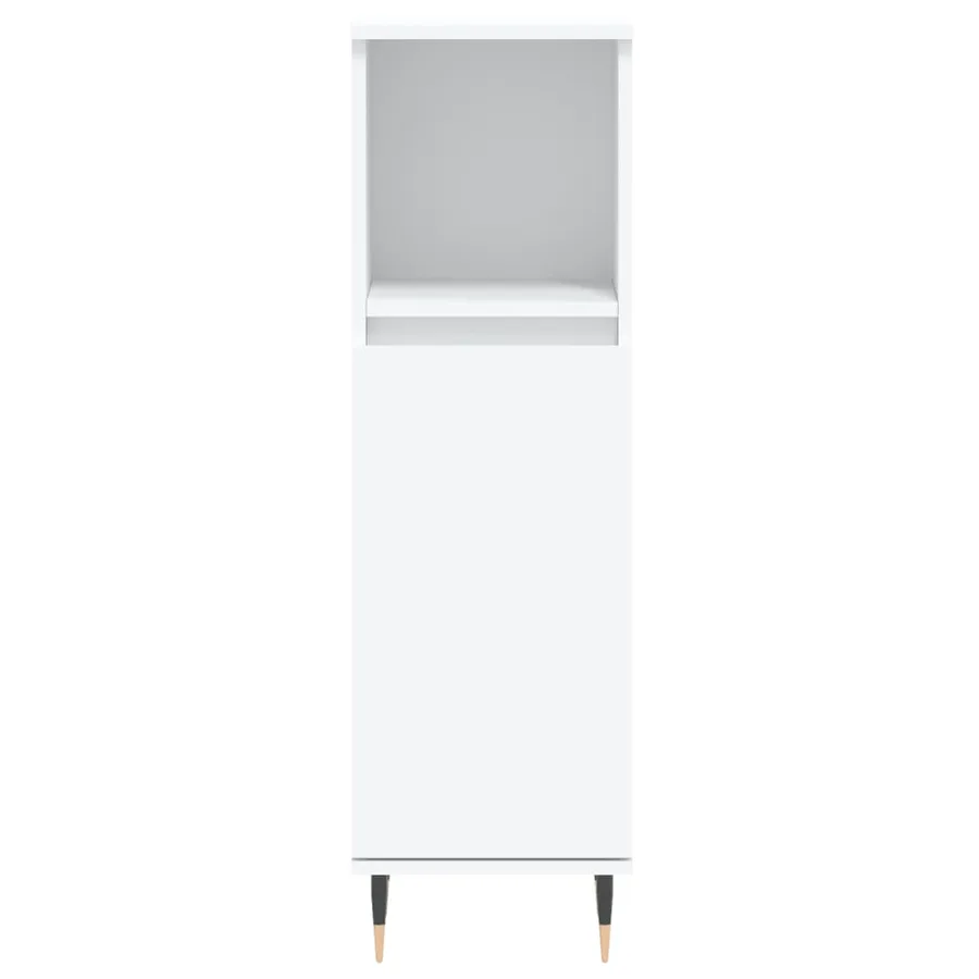 Ensemble de meubles salle de bain 3 pcs blanc bois d'ingénierie - 8