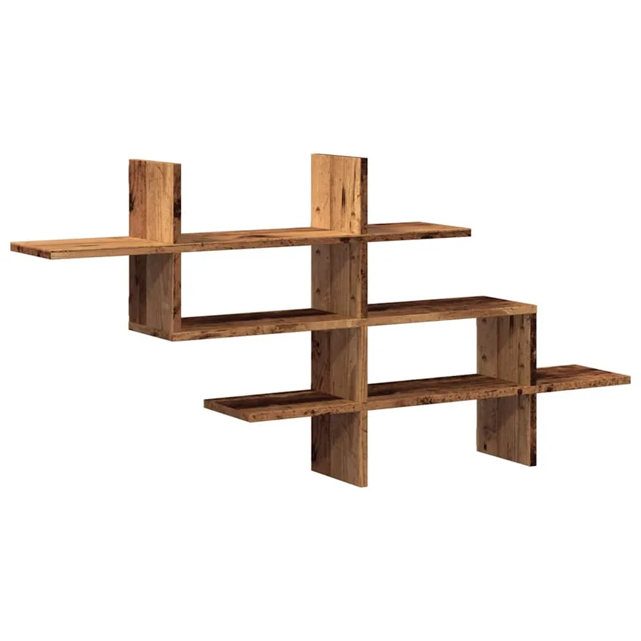 Étagère murale vieux bois 124,5x18x60,5 cm bois d'ingénierie - 2