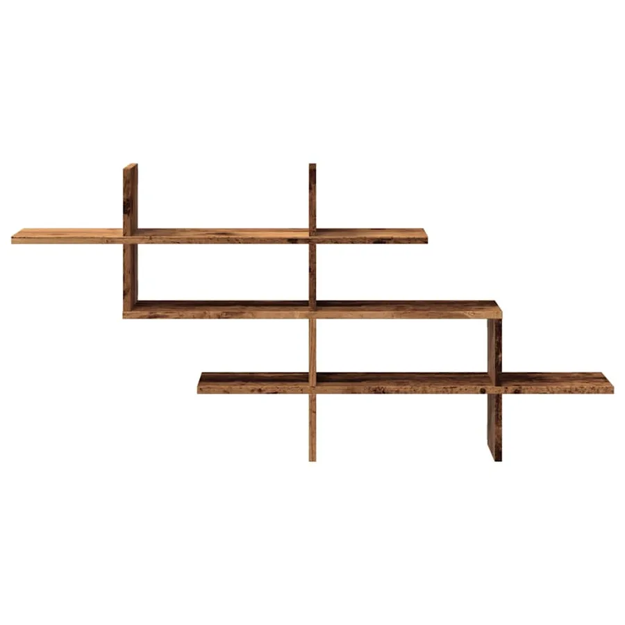 Étagère murale vieux bois 124,5x18x60,5 cm bois d'ingénierie - 4