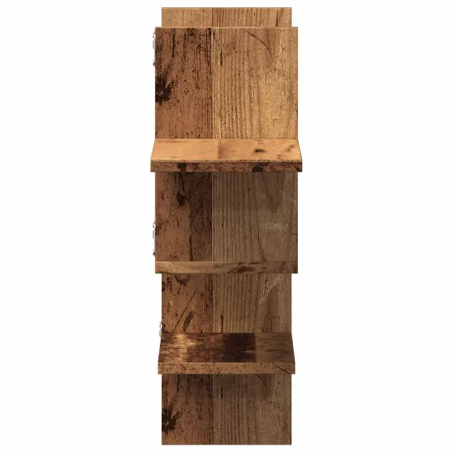 Étagère murale vieux bois 124,5x18x60,5 cm bois d'ingénierie - 5