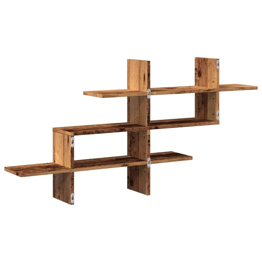 Étagère murale vieux bois 124,5x18x60,5 cm bois d'ingénierie - 6