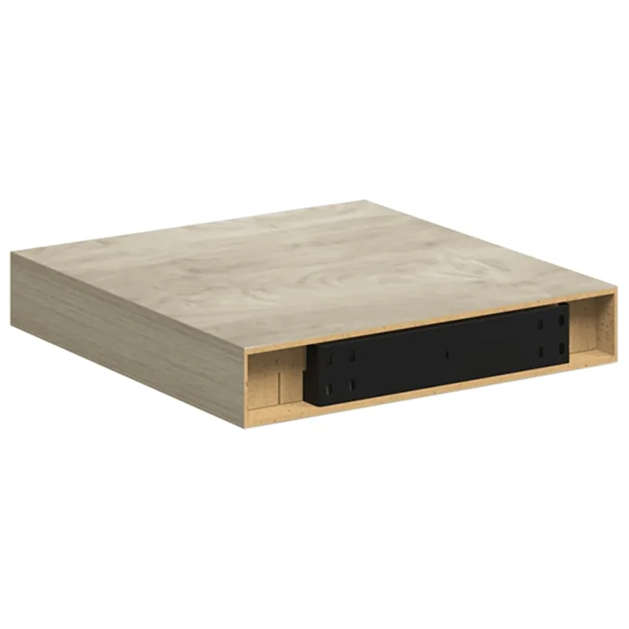 Étagères murales flottantes 2 pcs chêne 23x23,5x3,8 cm MDF - 9