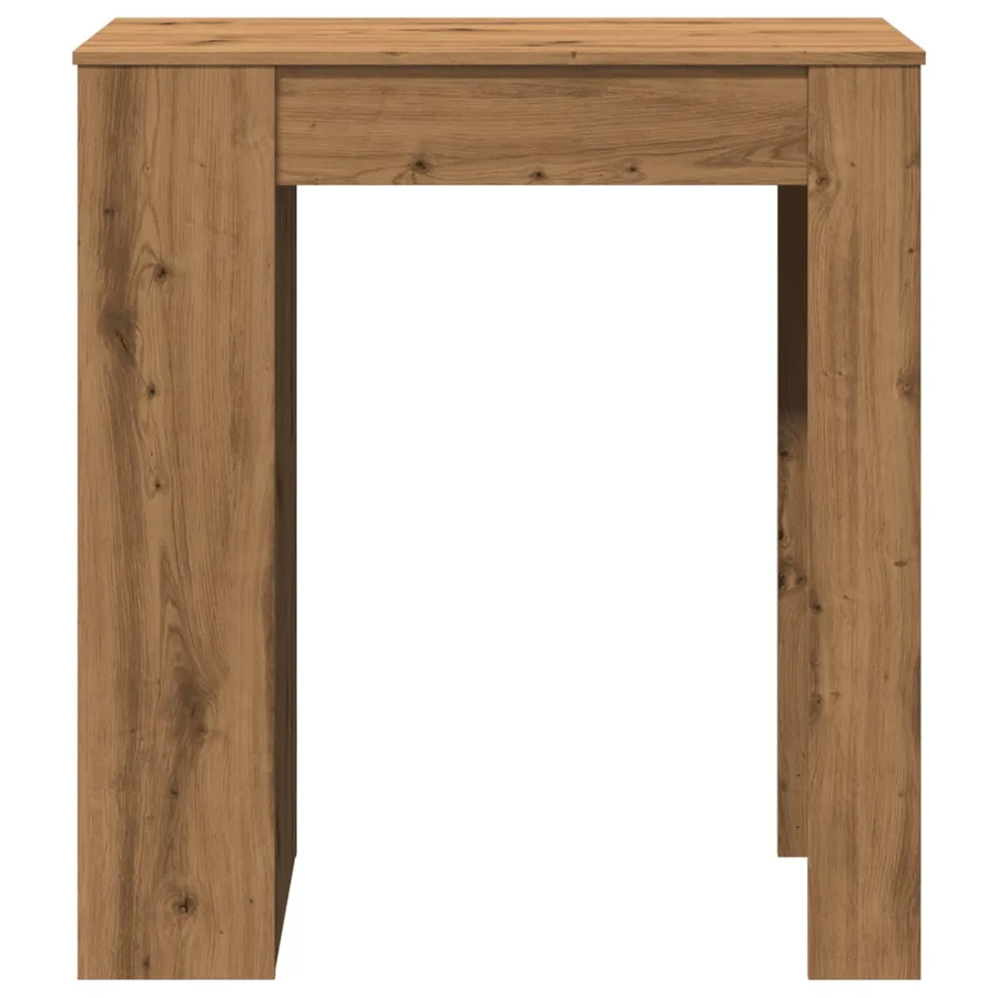 Table de bar avec étagères chêne artisanal bois d'ingénierie - 4