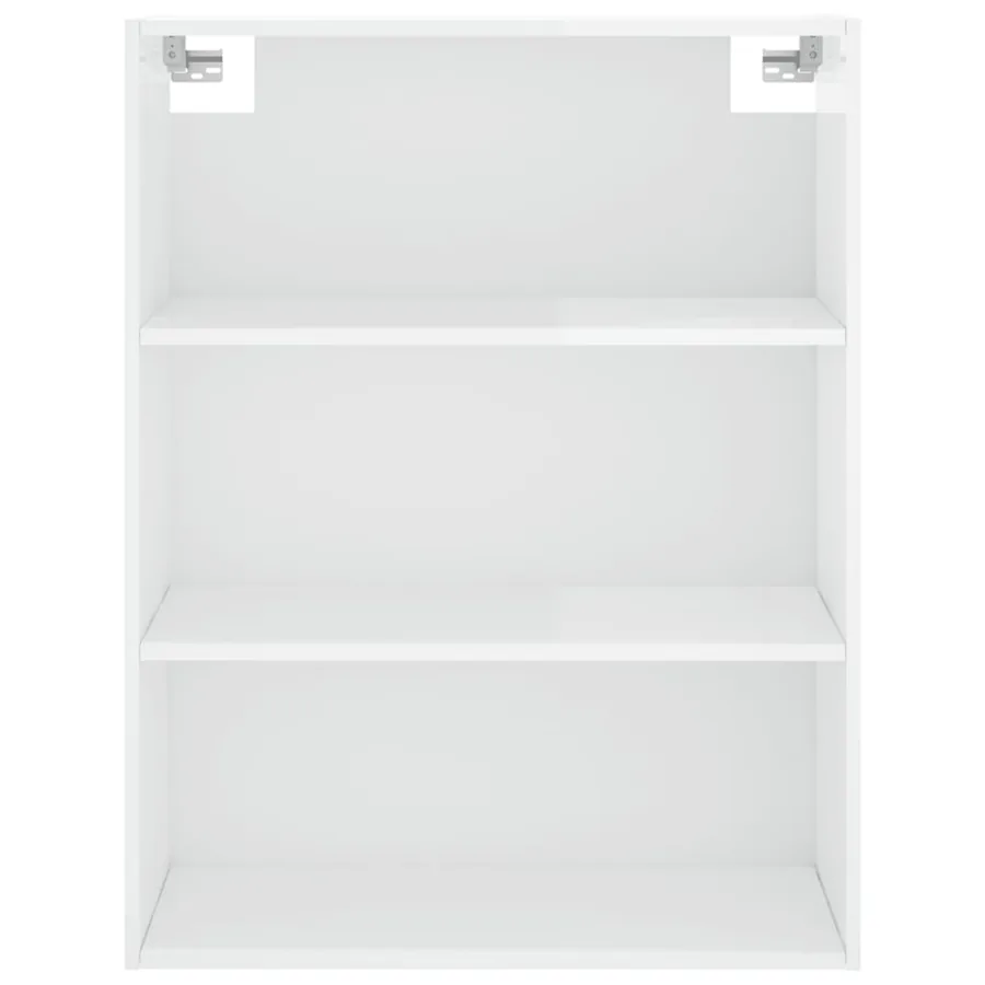 Buffet haut Blanc brillant 69,5x34x180 cm Bois d'ingénierie - 6