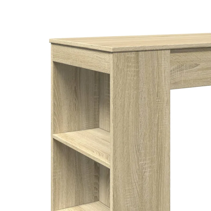 Table de bar avec étagères chêne sonoma bois d'ingénierie - 7