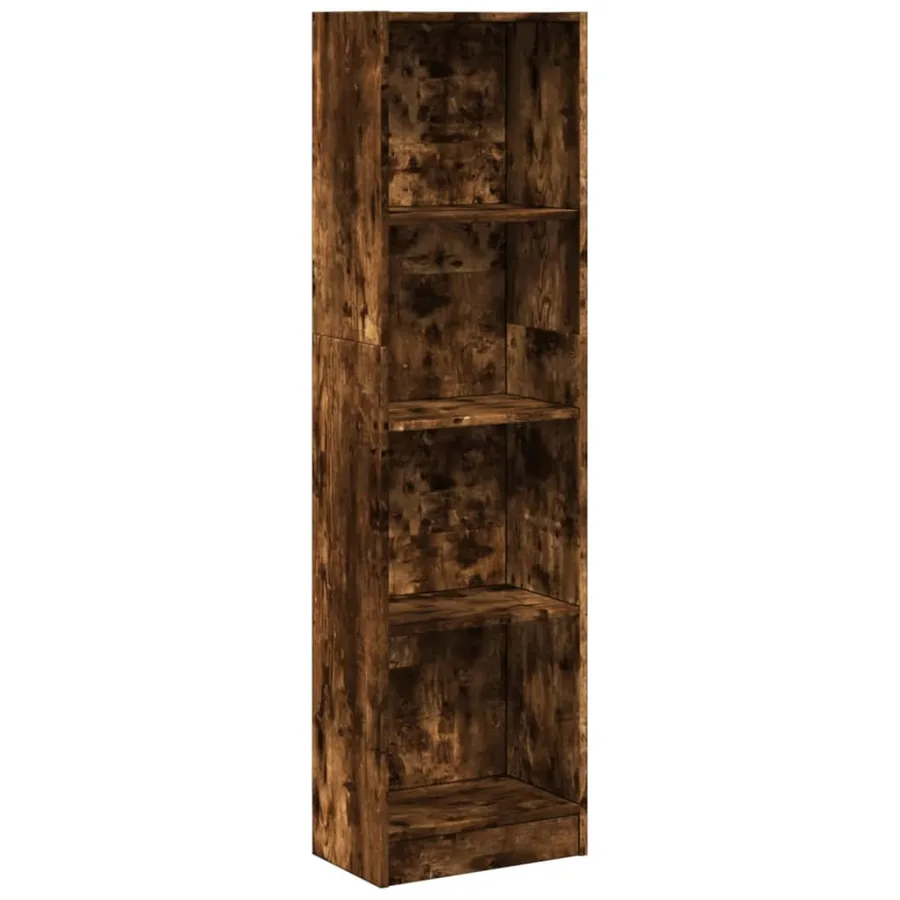 Bibliothèque chêne fumé 40x24x143 cm bois d'ingénierie - 2