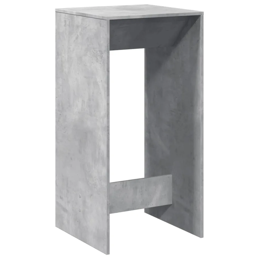 Table de bar gris béton 51x50x103,5 cm bois d'ingénierie - 2
