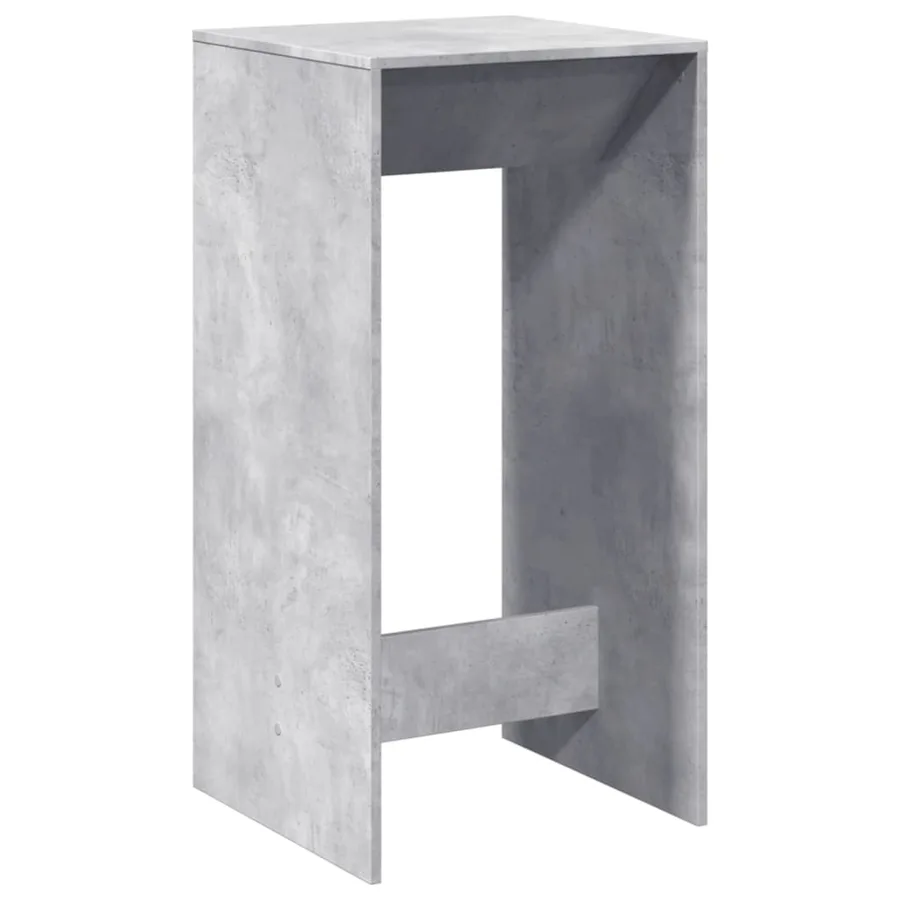 Table de bar gris béton 51x50x103,5 cm bois d'ingénierie - 5