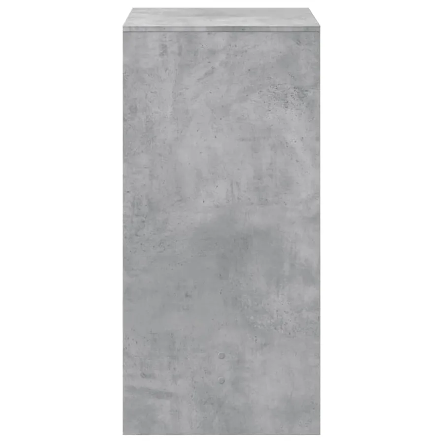 Table de bar gris béton 51x50x103,5 cm bois d'ingénierie - 6