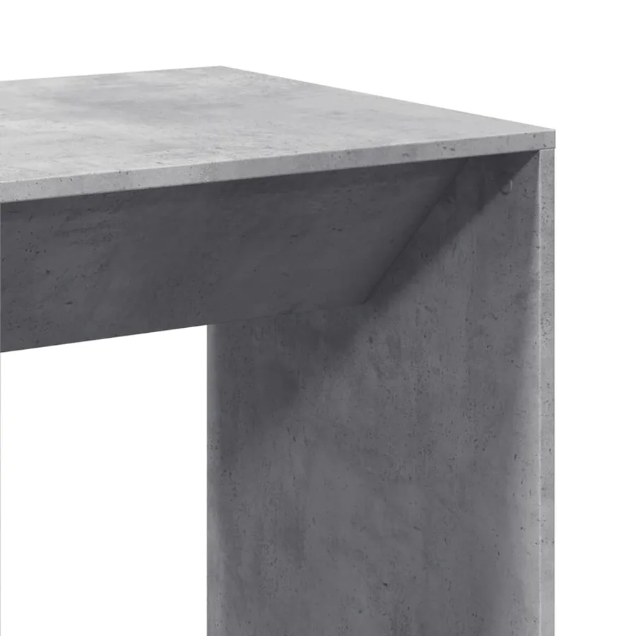Table de bar gris béton 51x50x103,5 cm bois d'ingénierie - 7