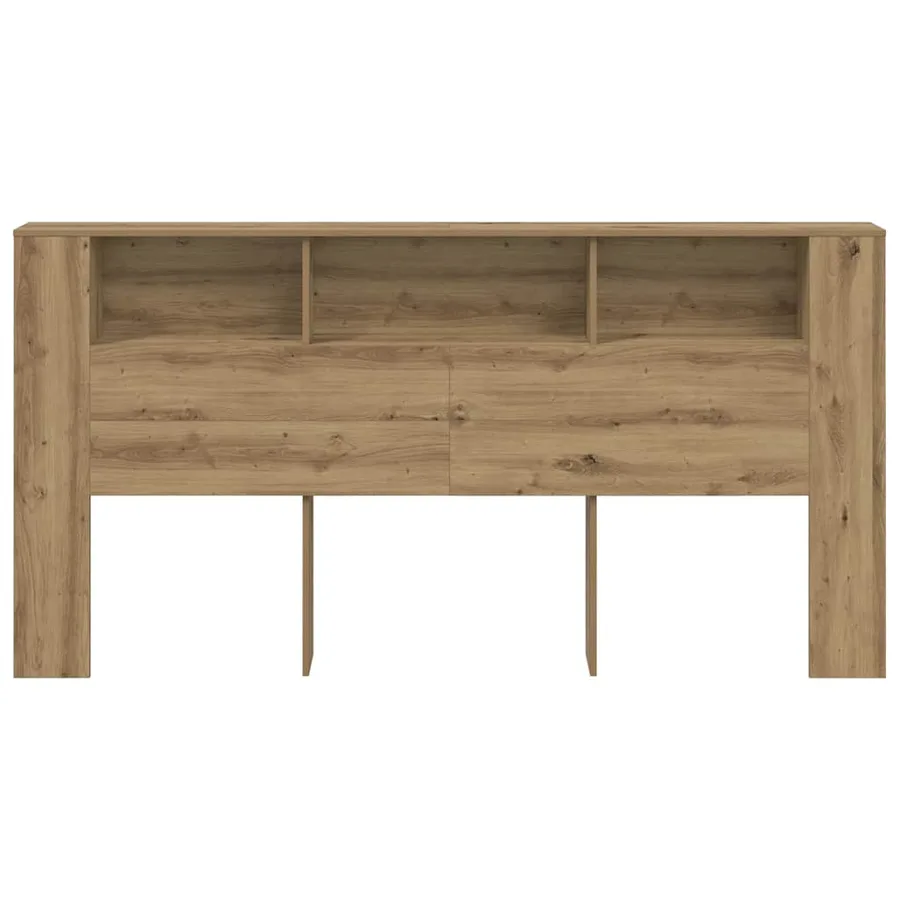 Armoire de tête de lit chêne artisanal 200x18,5x102,5 cm - 4