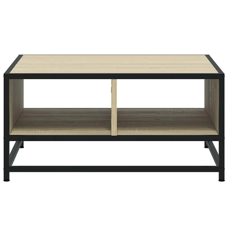 Table basse chêne sonoma 60,5x60,5x30cm bois d'ingénierie/métal - 5