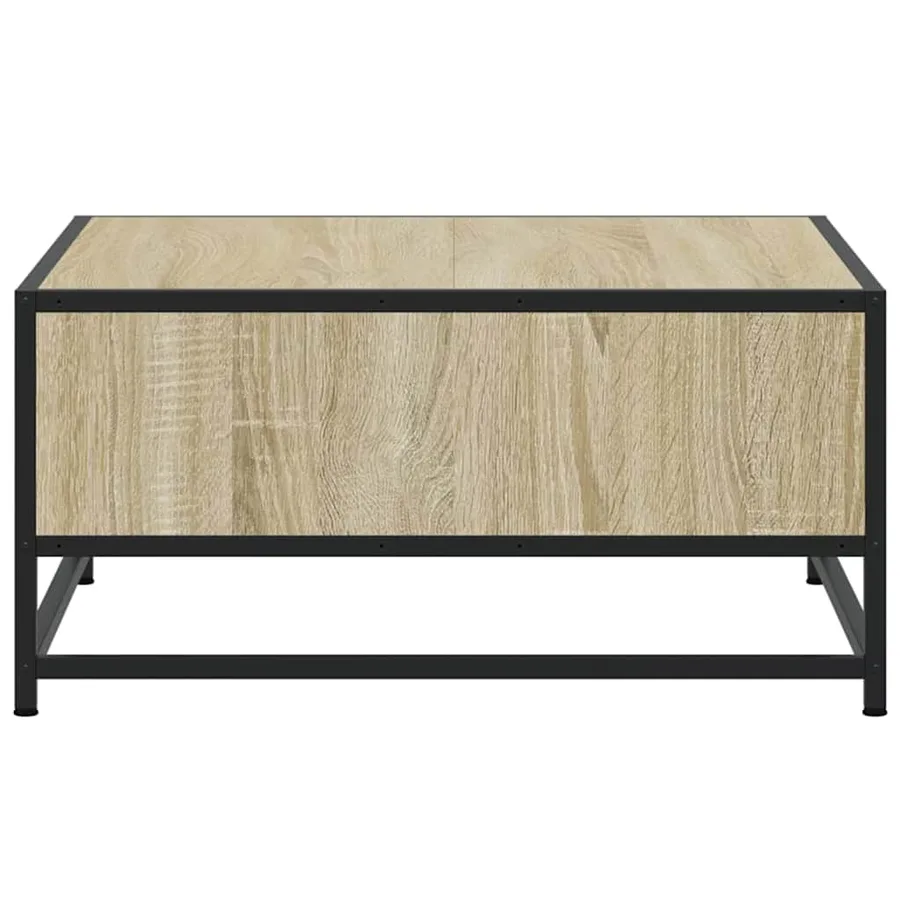 Table basse chêne sonoma 60,5x60,5x30cm bois d'ingénierie/métal - 6