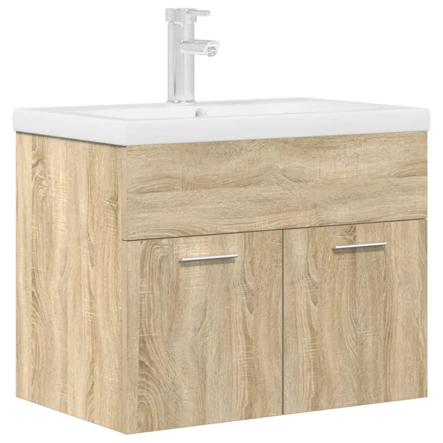 Armoire lavabo de salle de bain et vasque et robinet intégrés - 2
