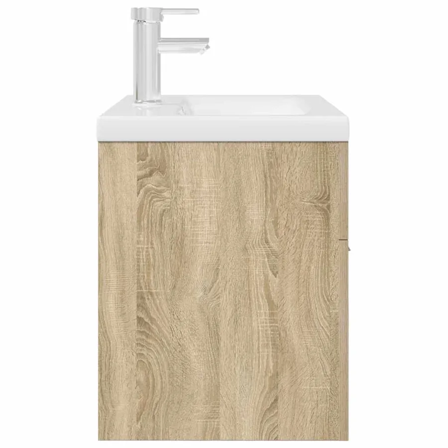 Armoire lavabo de salle de bain et vasque et robinet intégrés - 7