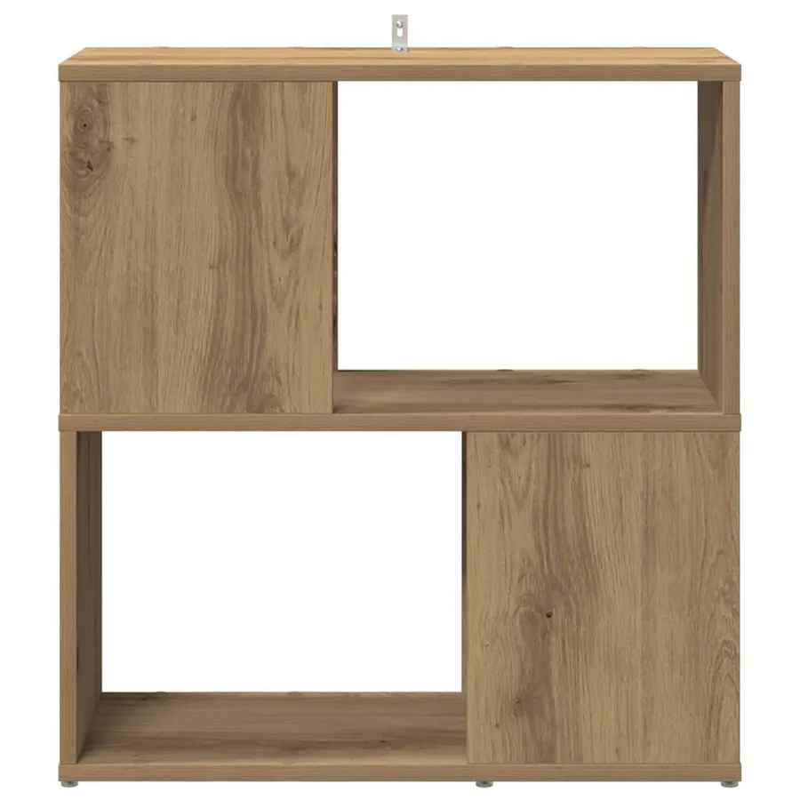 Bibliothèque chêne artisanal 60x24x63 cm bois d'ingénierie - 4