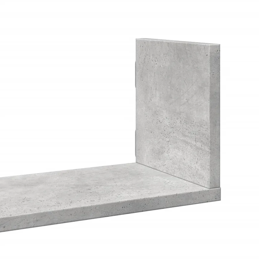 Étagères murales 3 pcs gris béton 80x18x18 cm bois d'ingénierie - 7