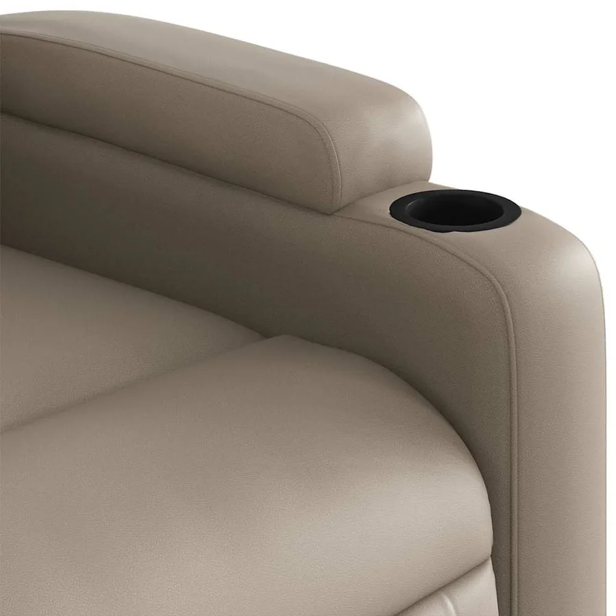 Fauteuil inclinable électrique cappuccino similicuir - 12