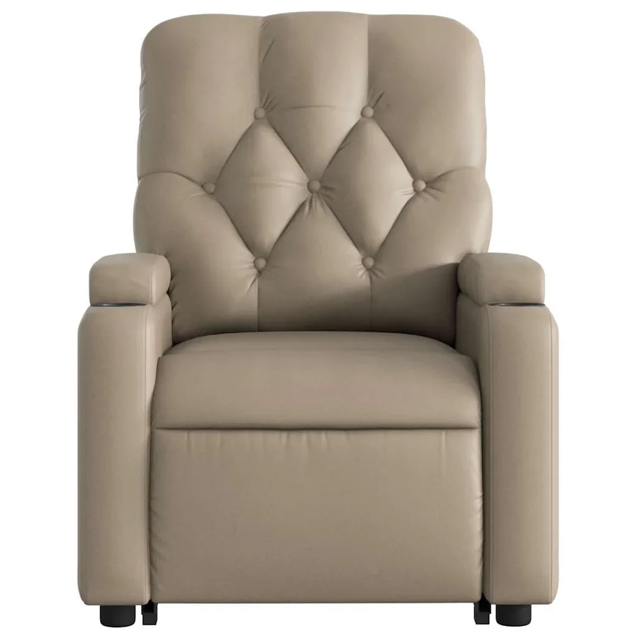 Fauteuil inclinable électrique cappuccino similicuir - 9