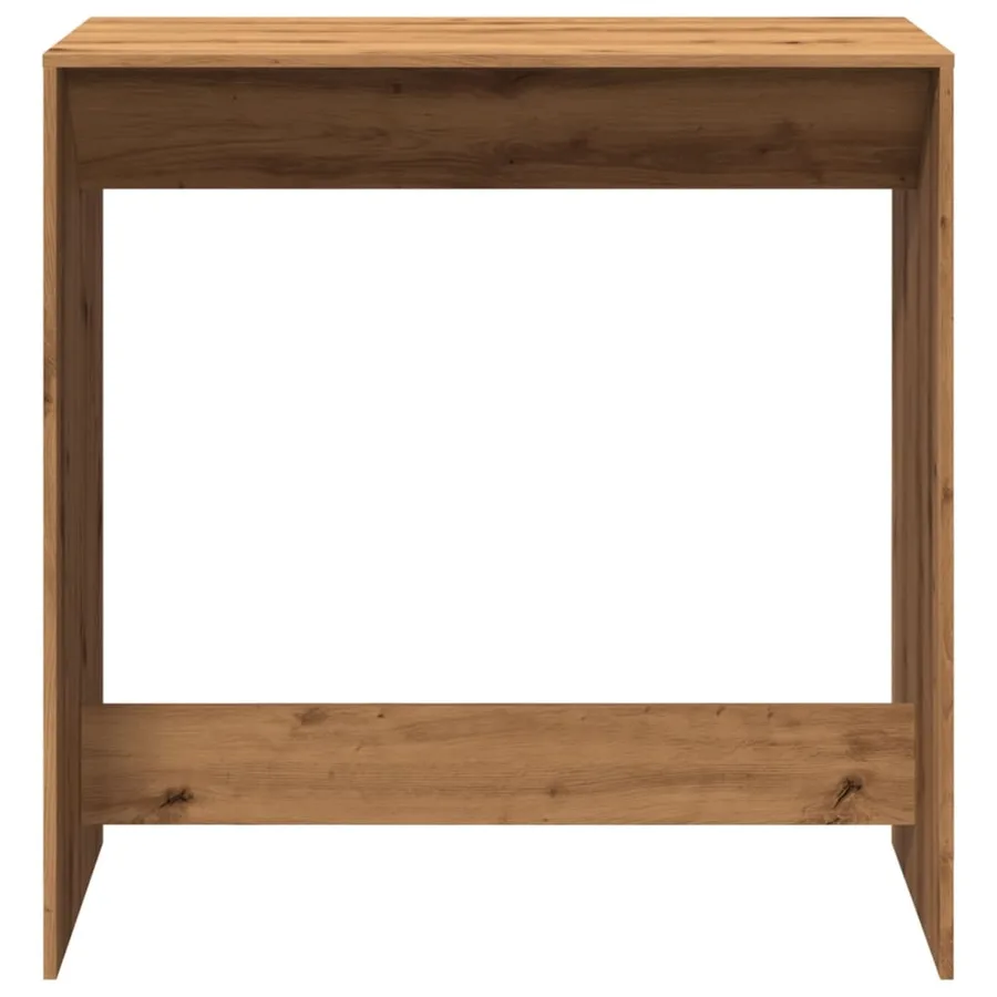 Table de bar chêne artisanal 102x50x103,5 cm bois d'ingénierie - 4