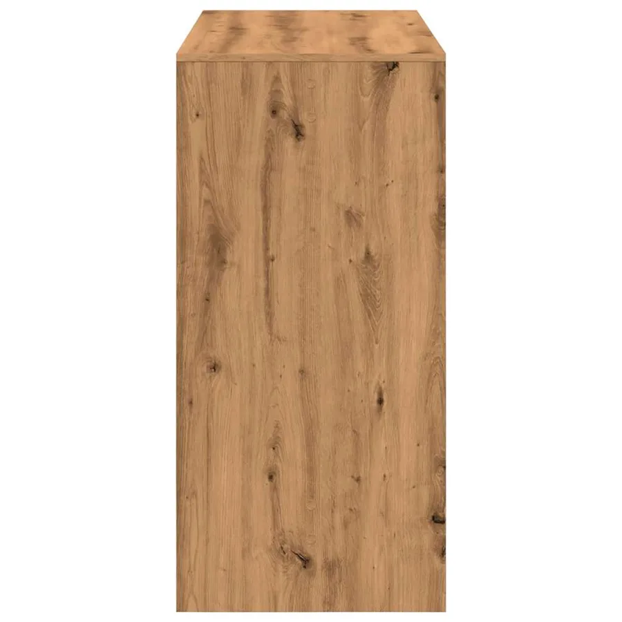 Table de bar chêne artisanal 102x50x103,5 cm bois d'ingénierie - 6