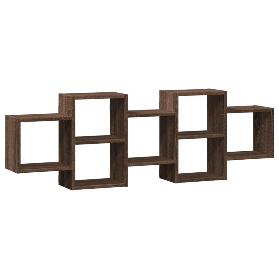Étagère murale chêne marron 129x18x42 cm bois d'ingénierie - 2