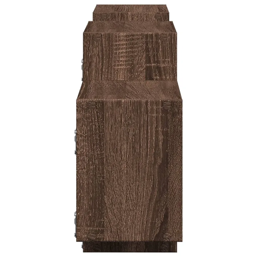 Étagère murale chêne marron 129x18x42 cm bois d'ingénierie - 5