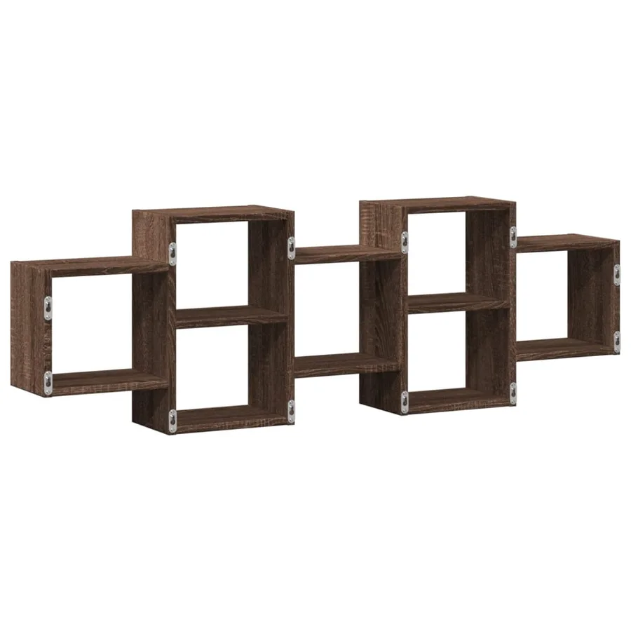 Étagère murale chêne marron 129x18x42 cm bois d'ingénierie - 6