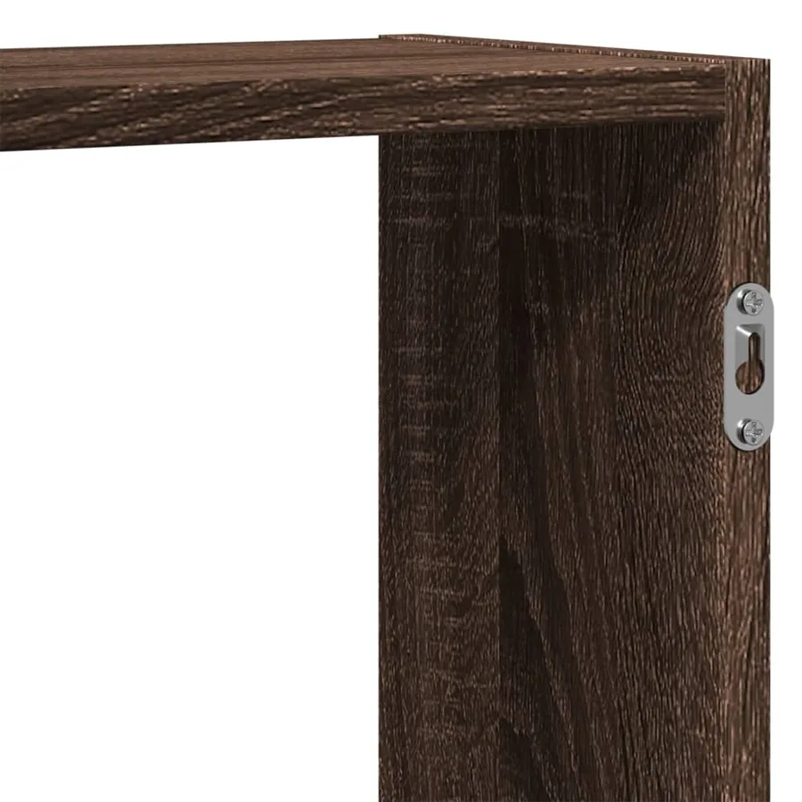 Étagère murale chêne marron 129x18x42 cm bois d'ingénierie - 8