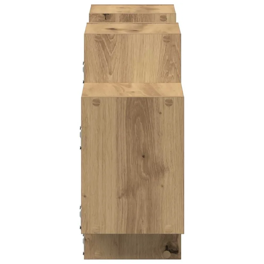 Étagère murale chêne artisanal 129x18x42 cm bois d'ingénierie - 5