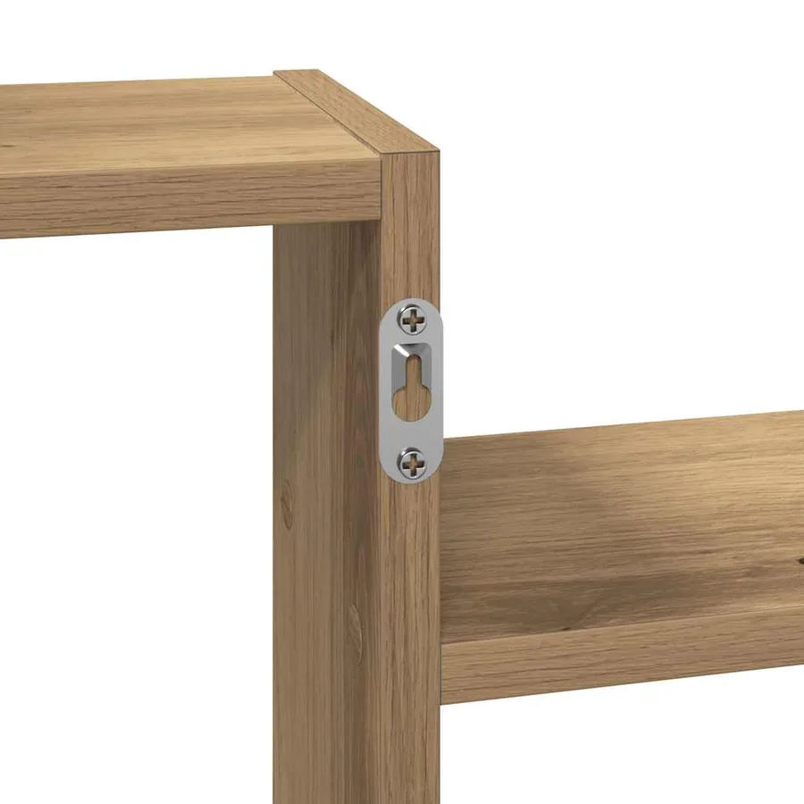 Étagère murale chêne artisanal 129x18x42 cm bois d'ingénierie - 8