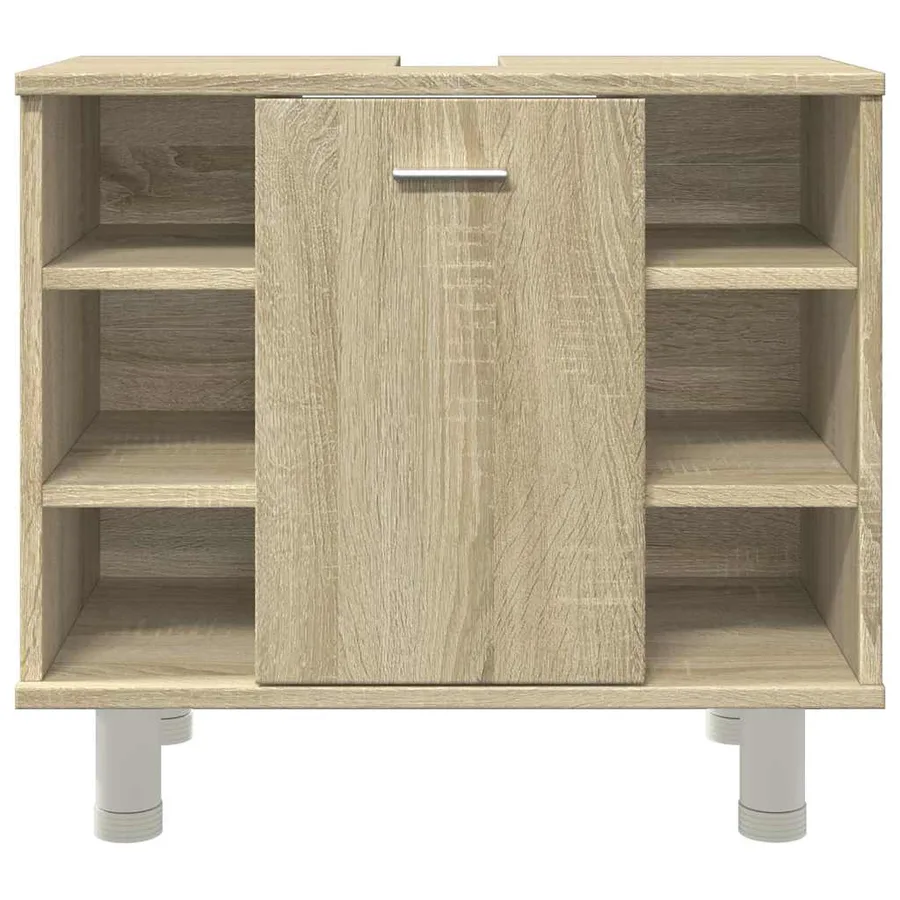 Armoire de salle de bain Chêne sonoma 60x32x53,5 cm Aggloméré - 5
