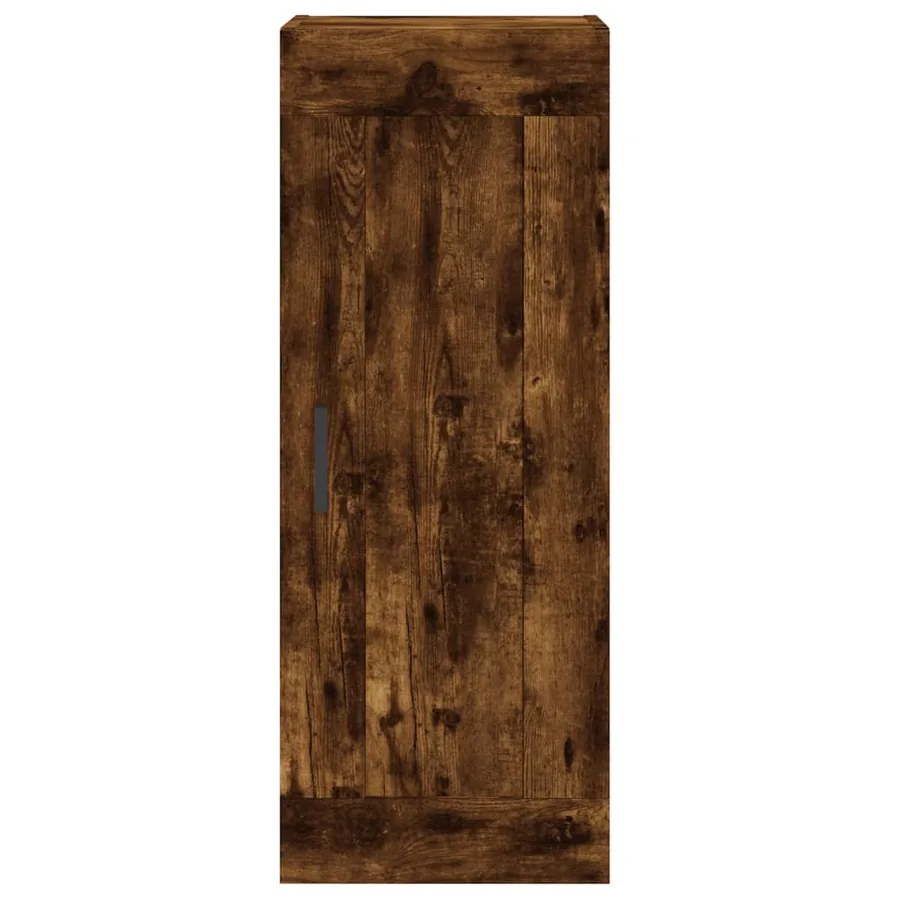 Buffet haut Chêne fumé 34,5x34x180 cm Bois d'ingénierie - 7