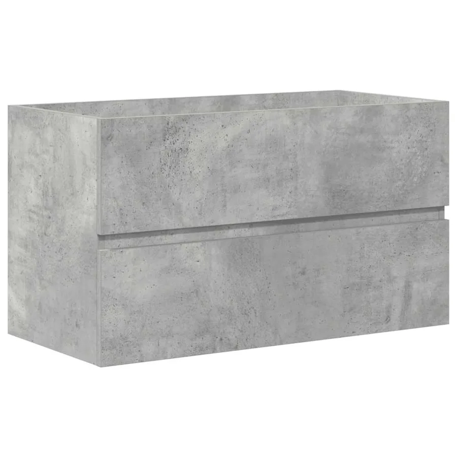 Ensemble de meubles de salle de bain 2 pcs gris béton - 5