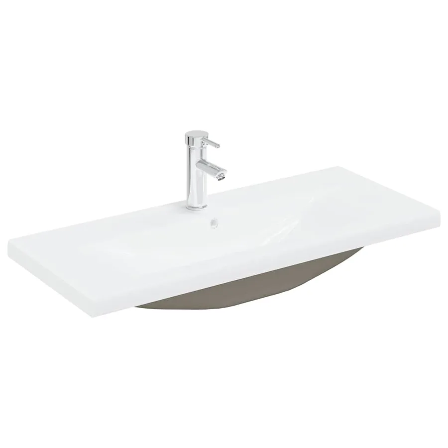Ensemble de meubles de salle de bain 2 pcs gris béton - 6
