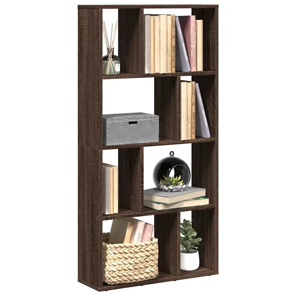 Bibliothèque chêne marron 60x20x120,5 cm bois d'ingénierie