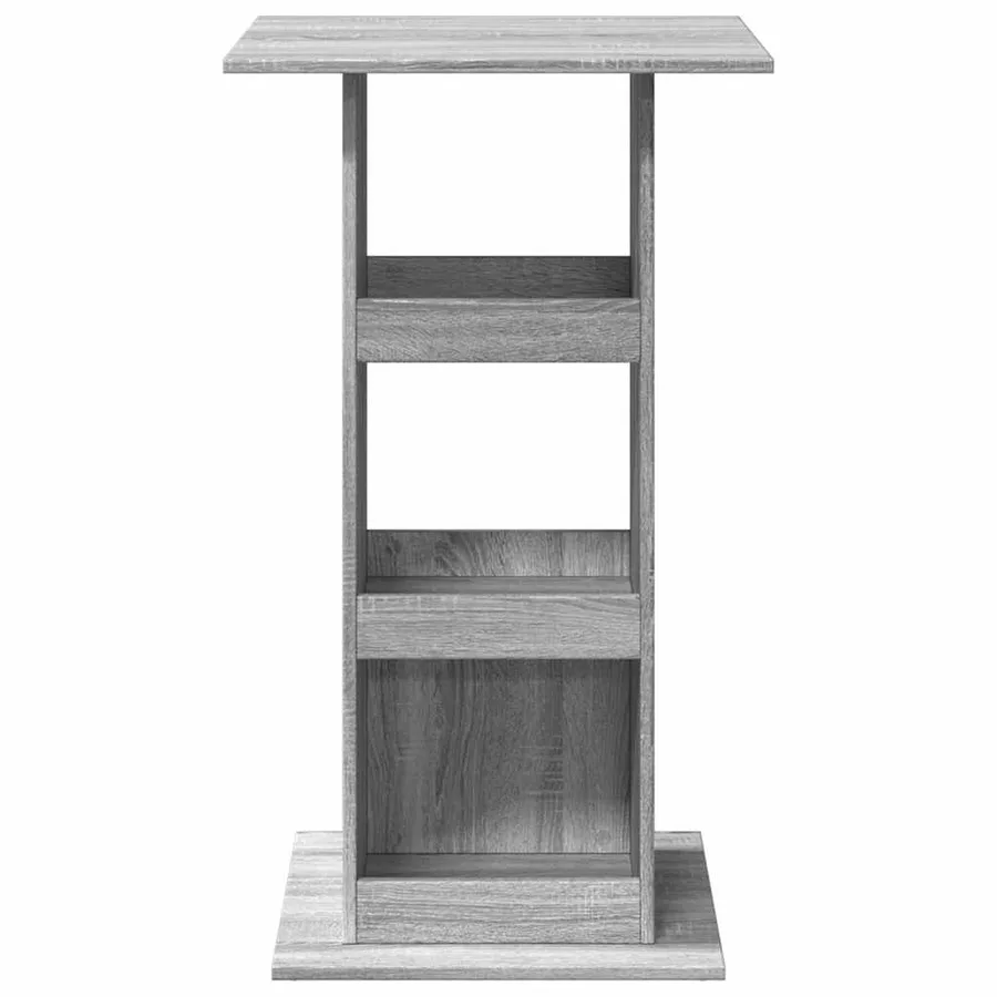 Table de bar avec rangement sonoma gris bois d'ingénierie - 4