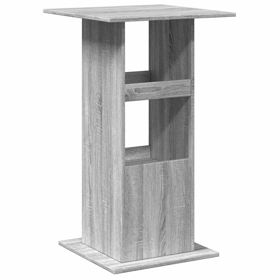 Table de bar avec rangement sonoma gris bois d'ingénierie - 6