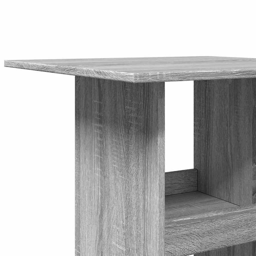 Table de bar avec rangement sonoma gris bois d'ingénierie - 7
