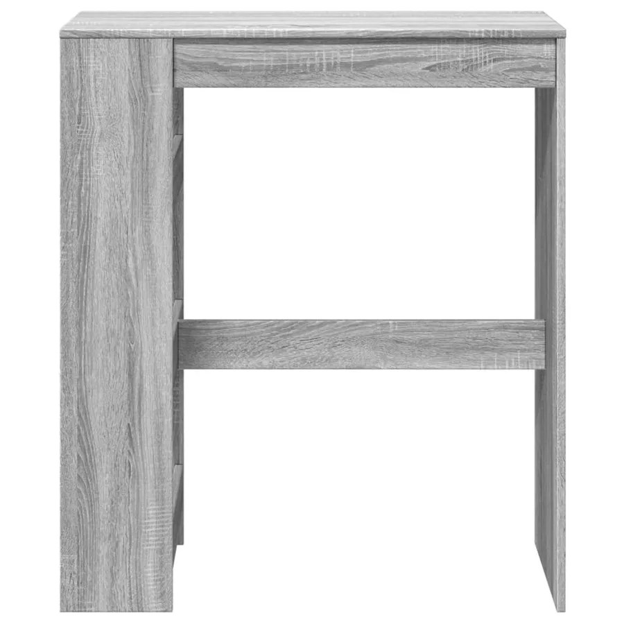 Table de bar avec étagères sonoma gris bois d'ingénierie - 4