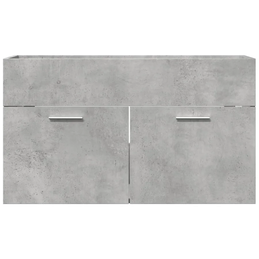 Armoire d'évier Gris béton 80x38,5x46 cm Aggloméré - 4